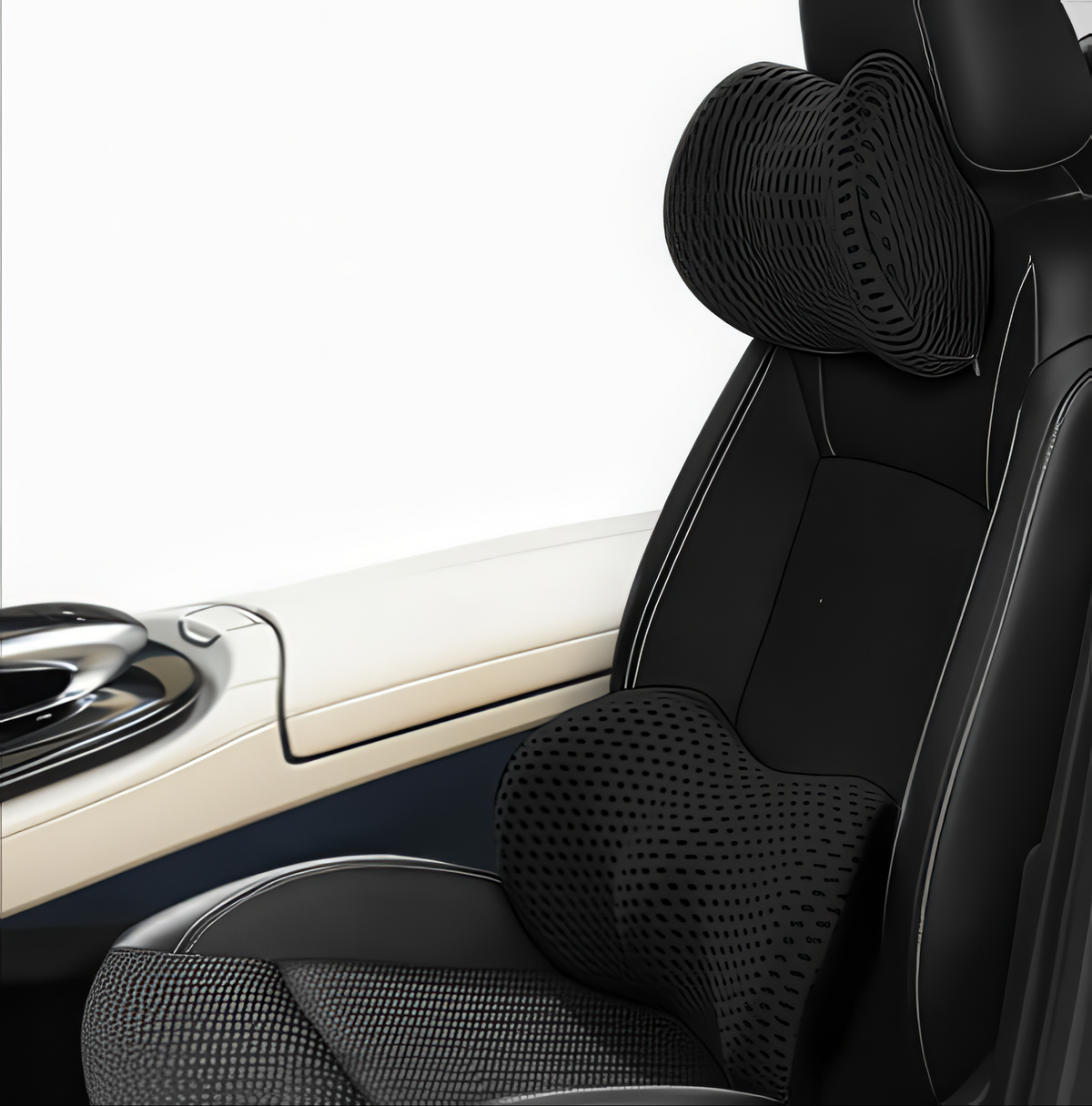 Car Headrest & Lumbar Set