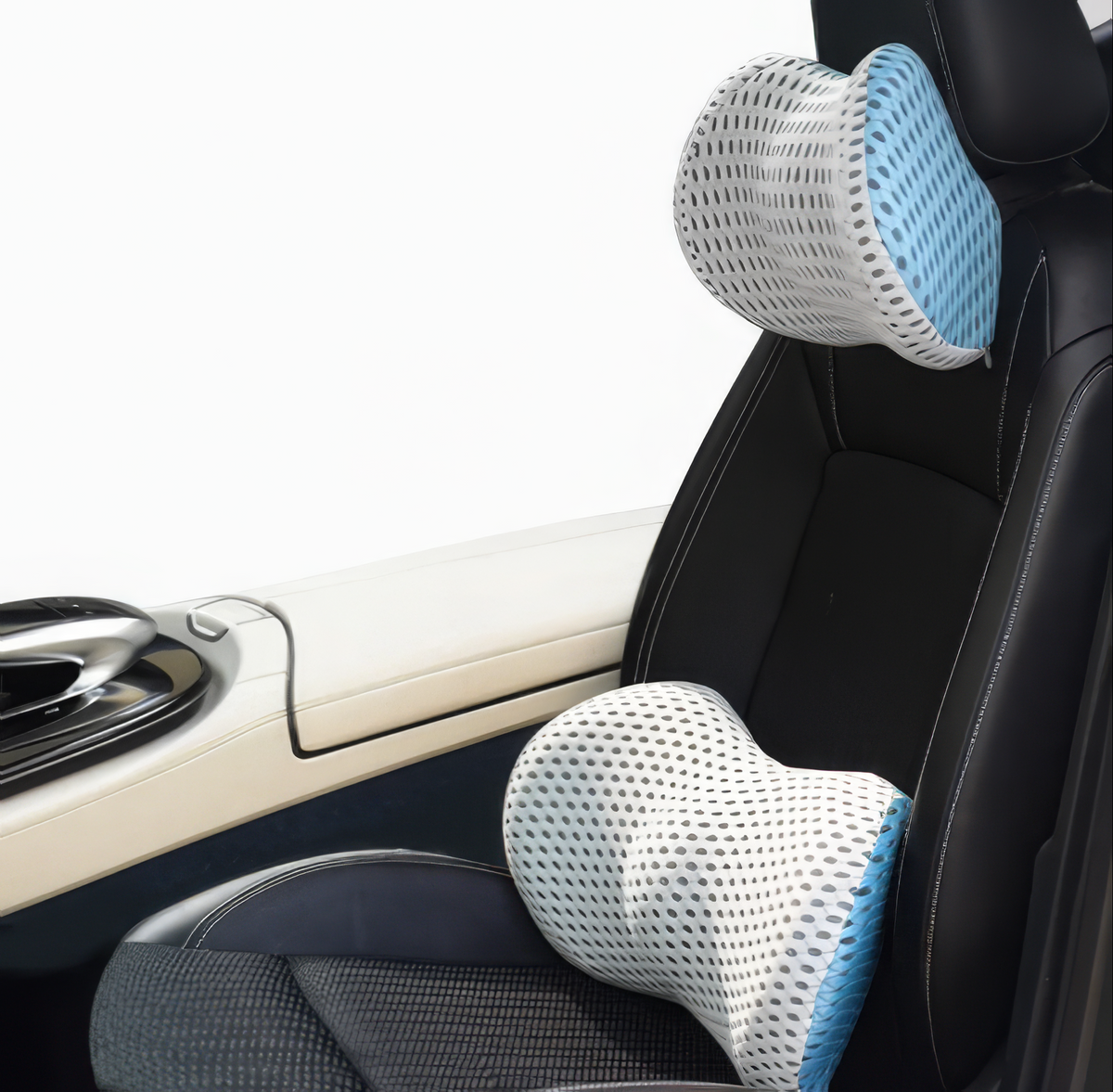 Car Headrest & Lumbar Set
