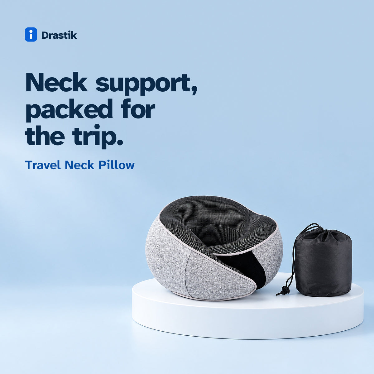 Travel Neck Pillow. Neck support, packed for the trip.
