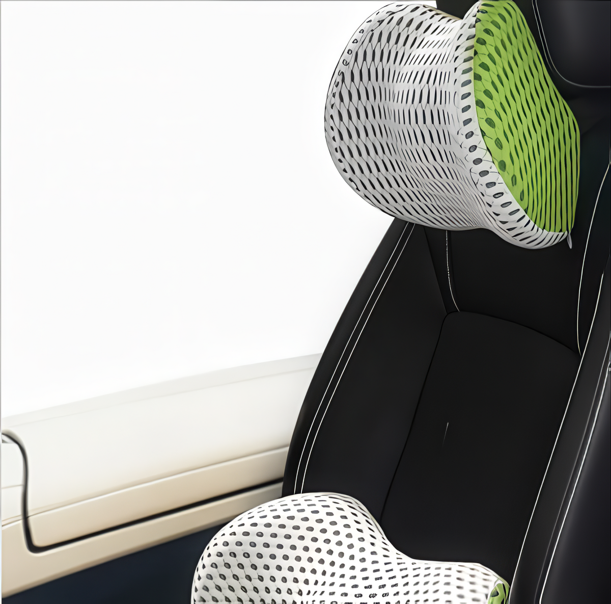 Car Headrest & Lumbar Set