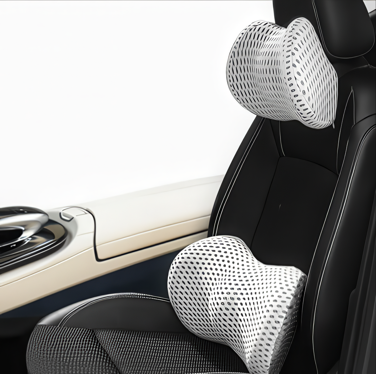 Car Headrest & Lumbar Set